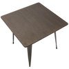 Lumisource Oregon 36"-Farmhouse Dining Table in Antique and Espresso DT-OR3636 AN+E